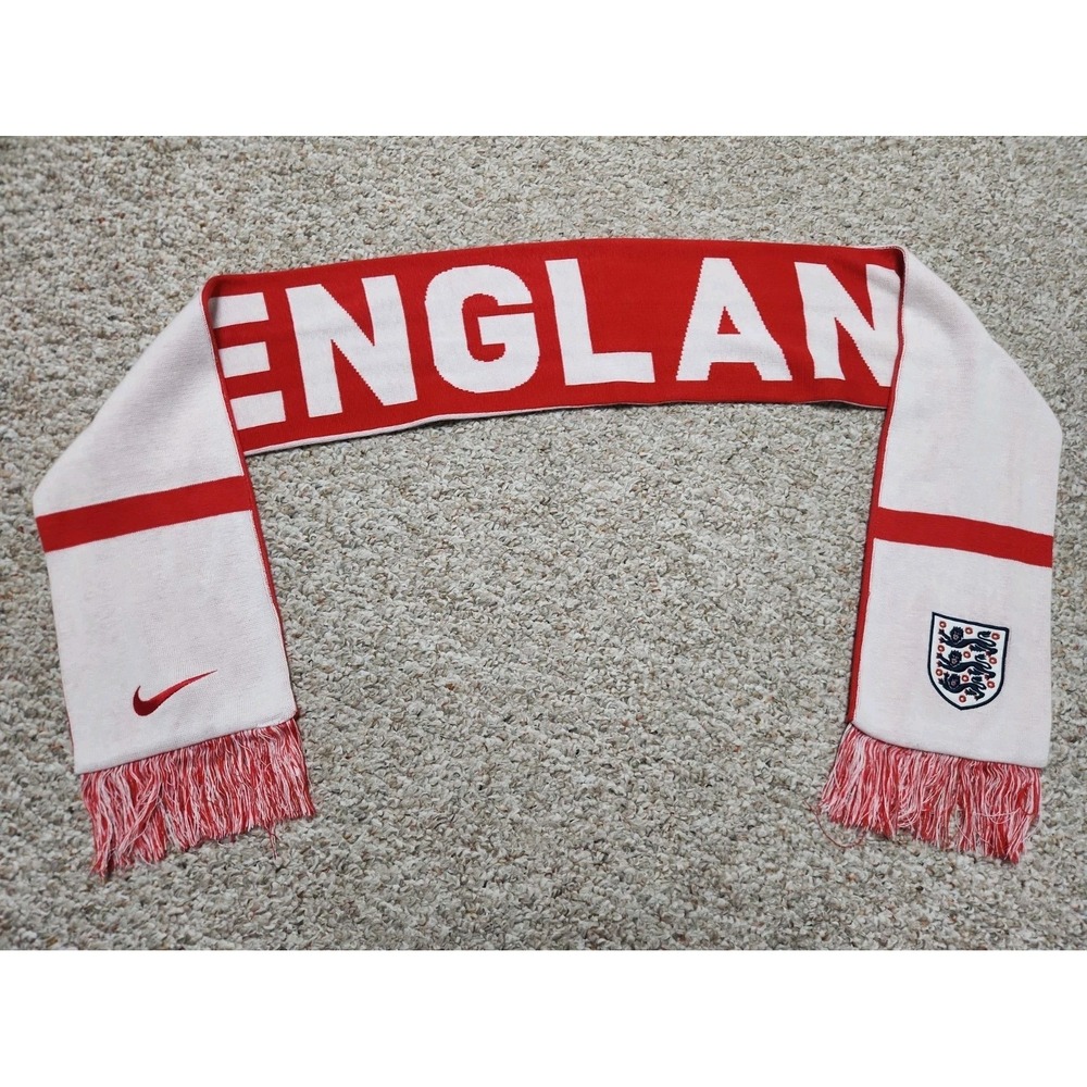 Nike England Supporters Football Scarf Red White Double Layer 598093-100